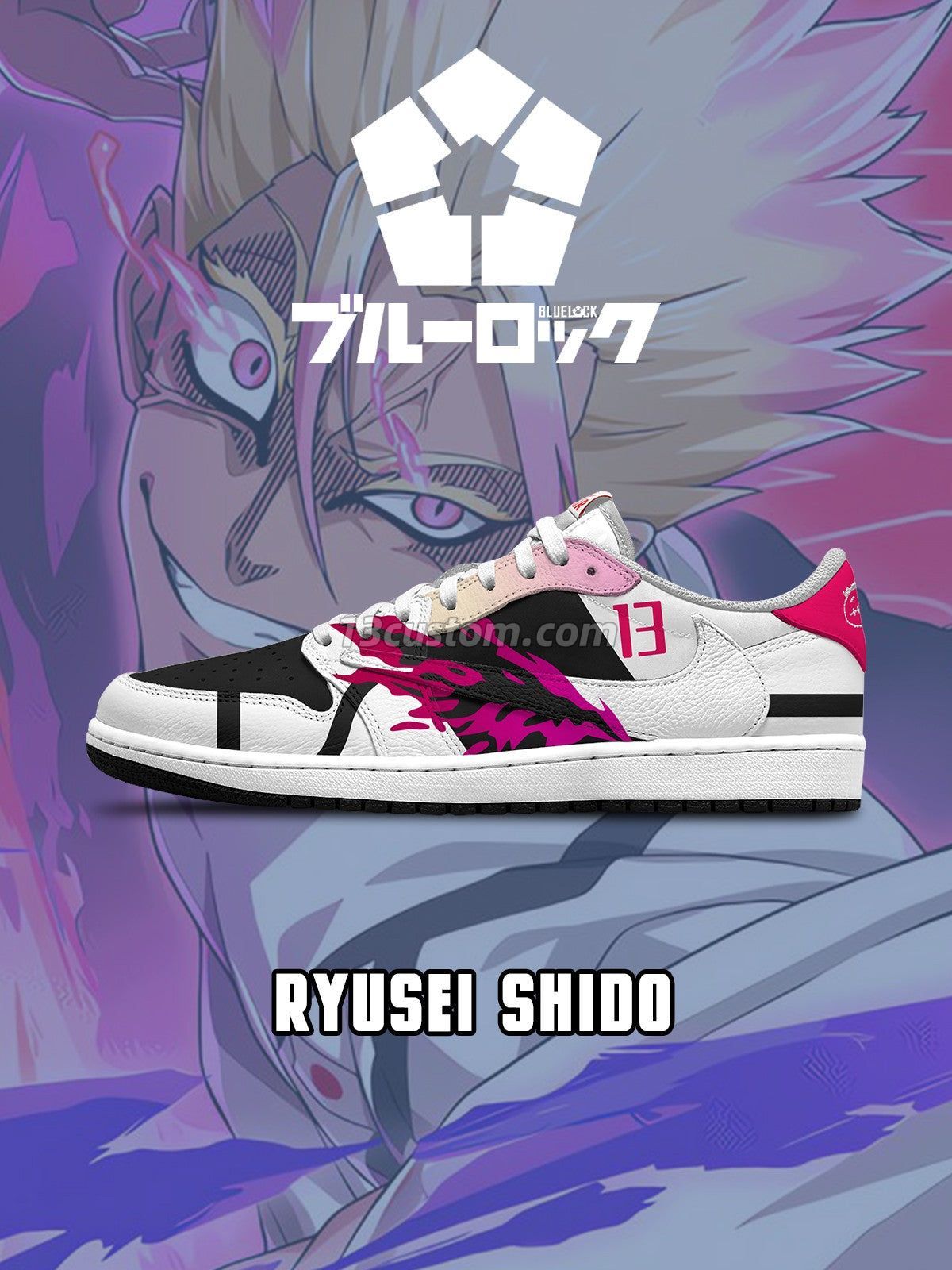 倒鉤TS Ryusei Shido客製化 倒鉤低幫 運動鞋-V6款