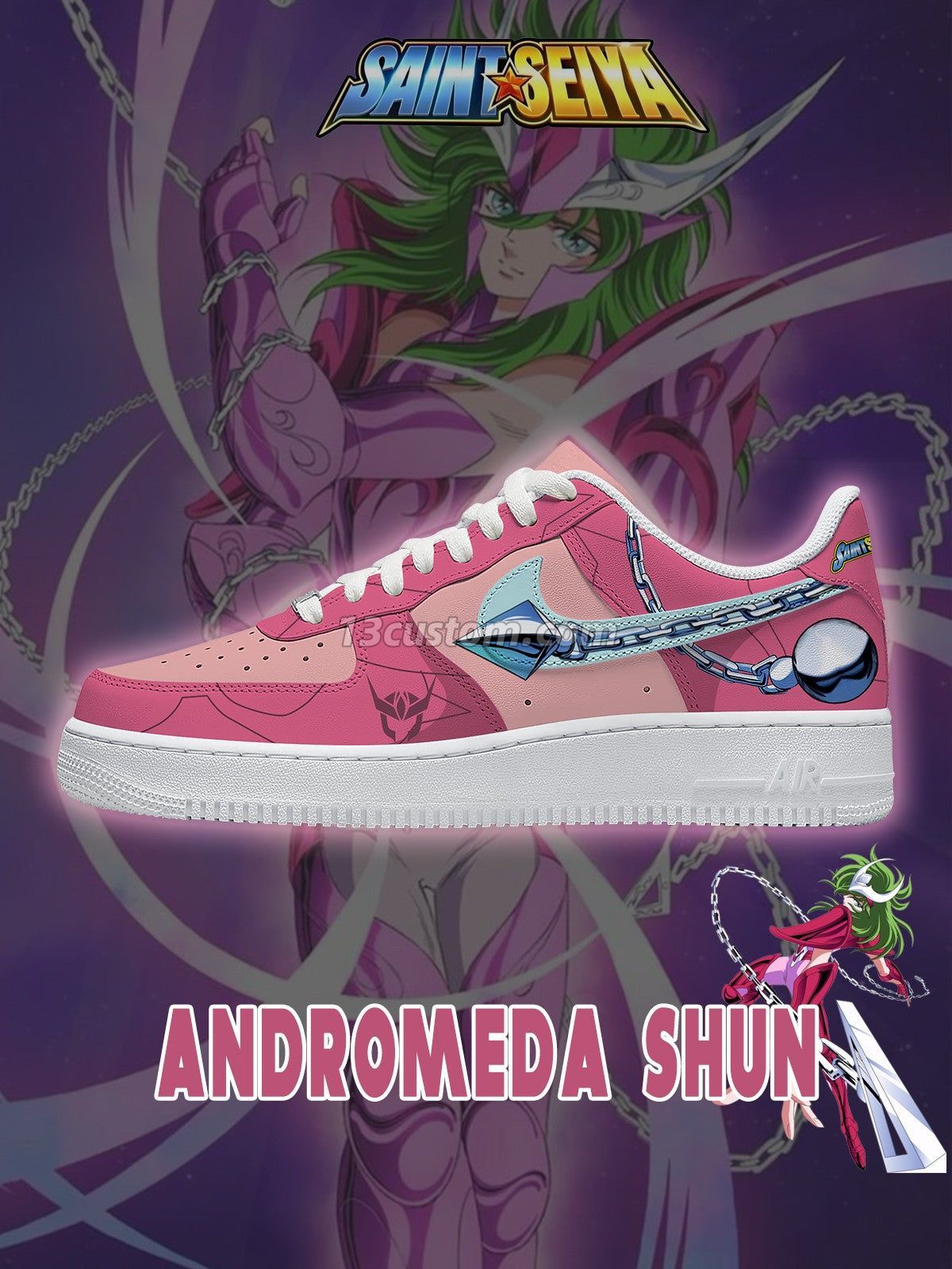 AF1 聖鬥士星矢-仙女座瞬 V1 客製化運動鞋