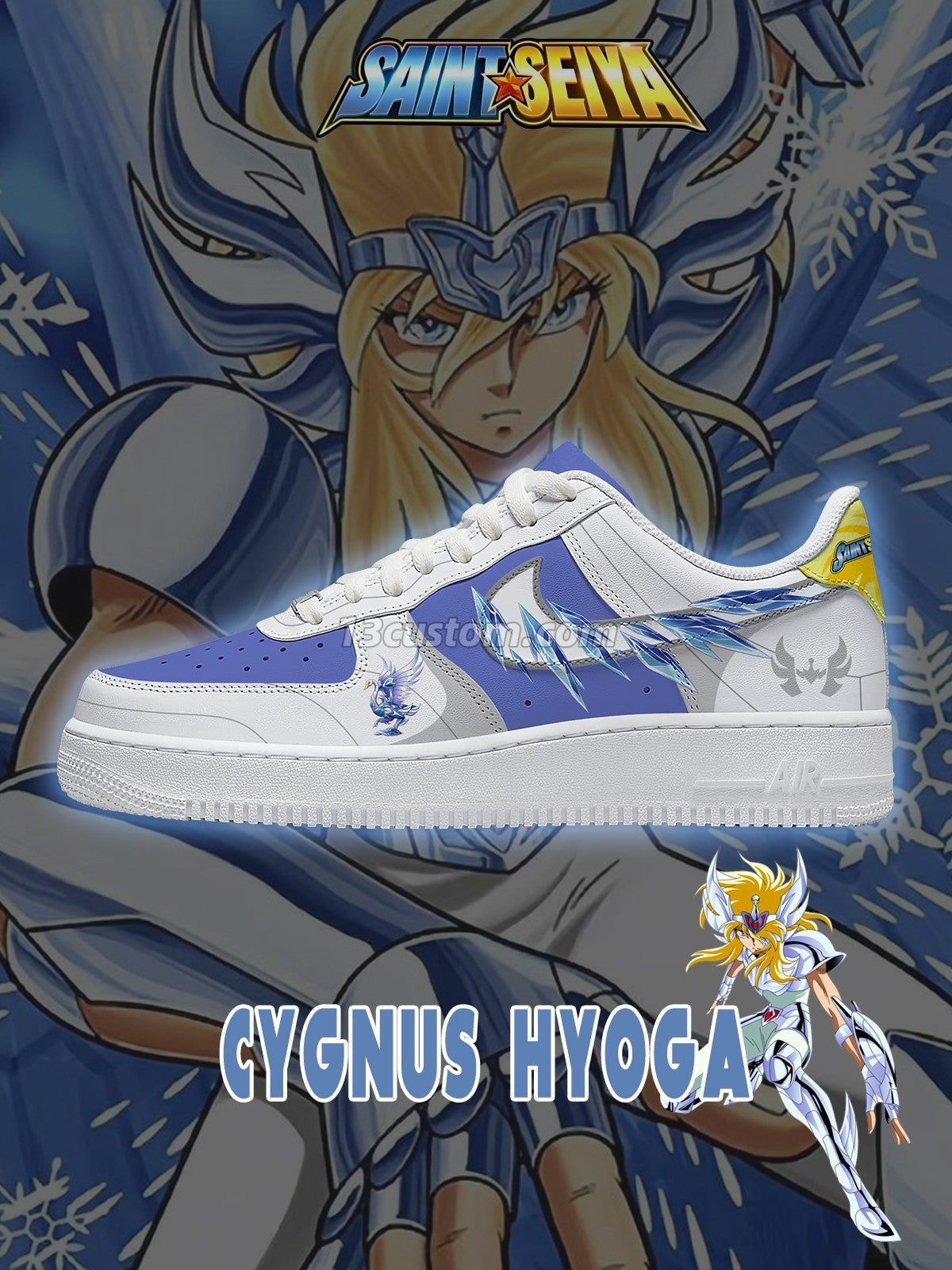 AF1 聖鬥士星矢-白鳥座冰河 V1 客製化運動鞋 主圖