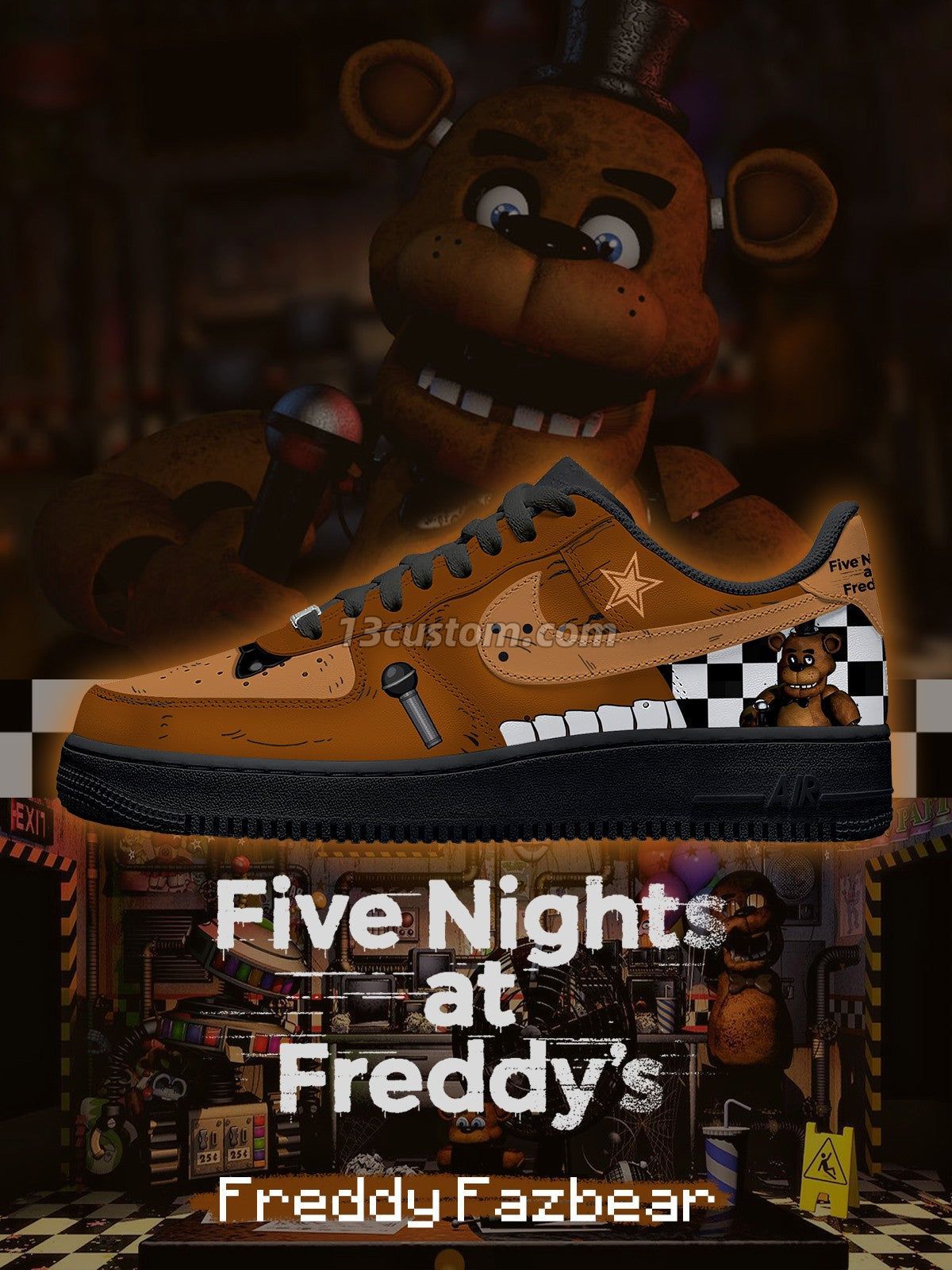 AF1 Freddy Fazbear客製化運動鞋-V1款