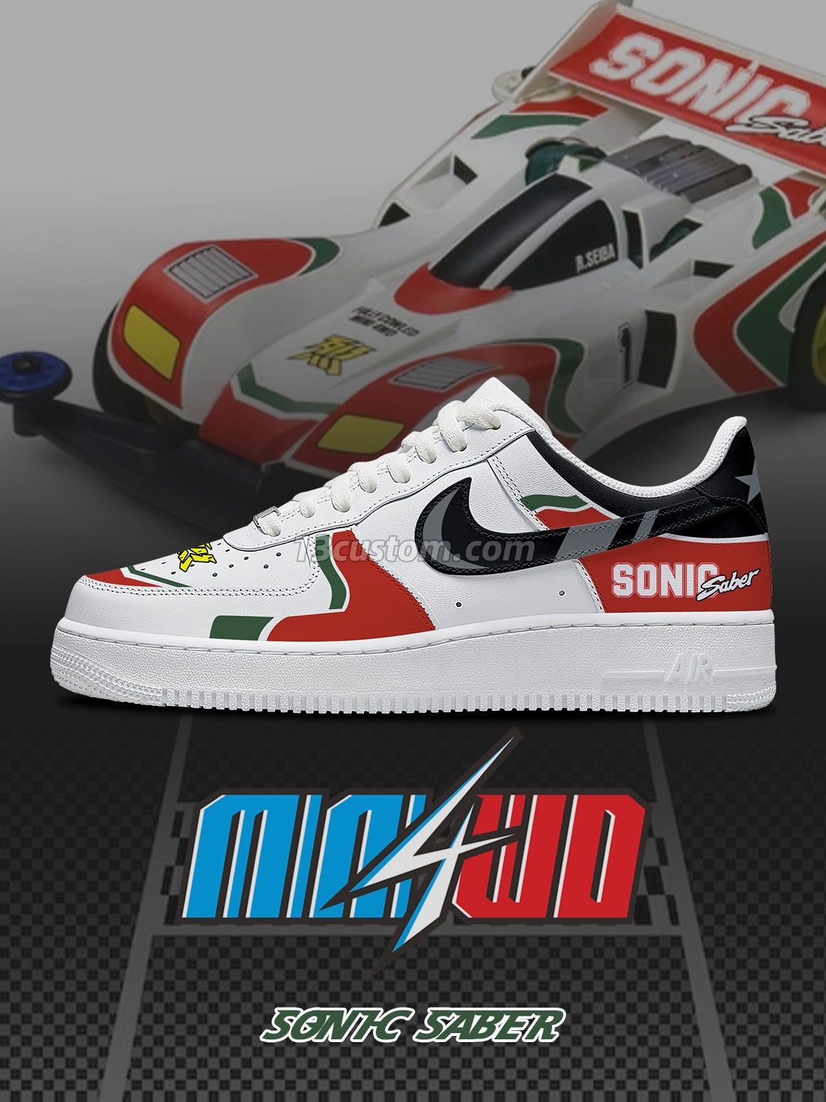 AF1 索尼克 Saber客製化運動鞋-V1款 - 13custom
