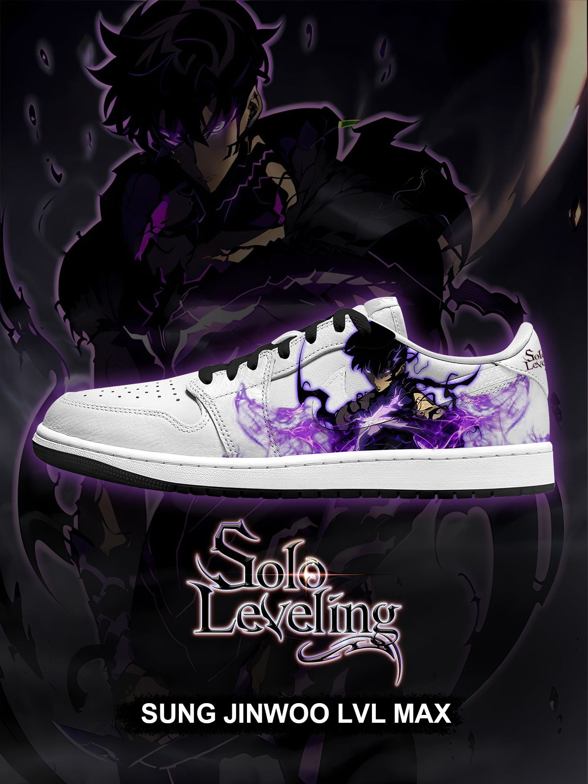 Sung Jinwoo LVL Max V.2 Custom Low-Top Court Sneakers