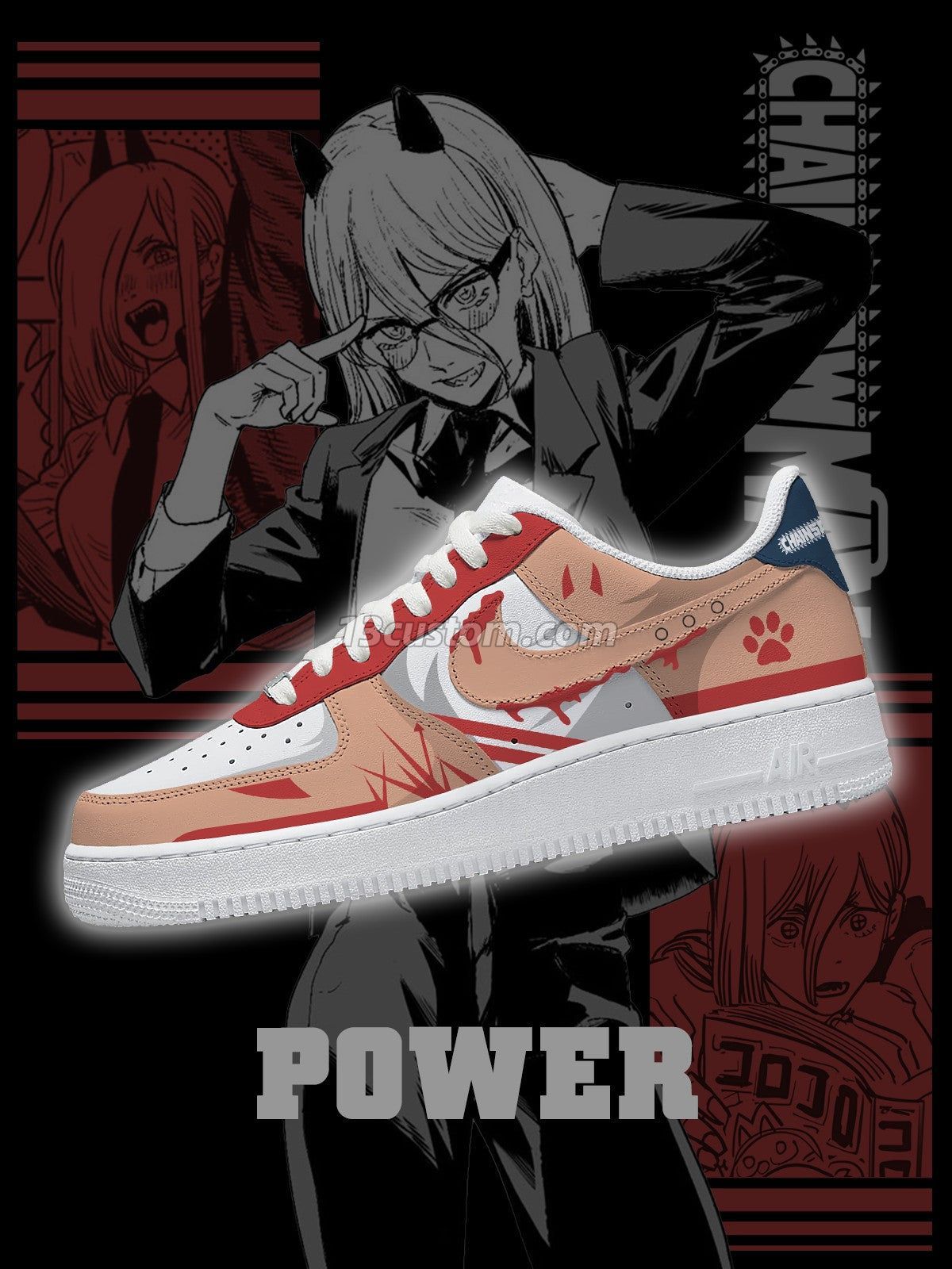 AF1 鏈鋸人-帕瓦 V1 客製化運動鞋