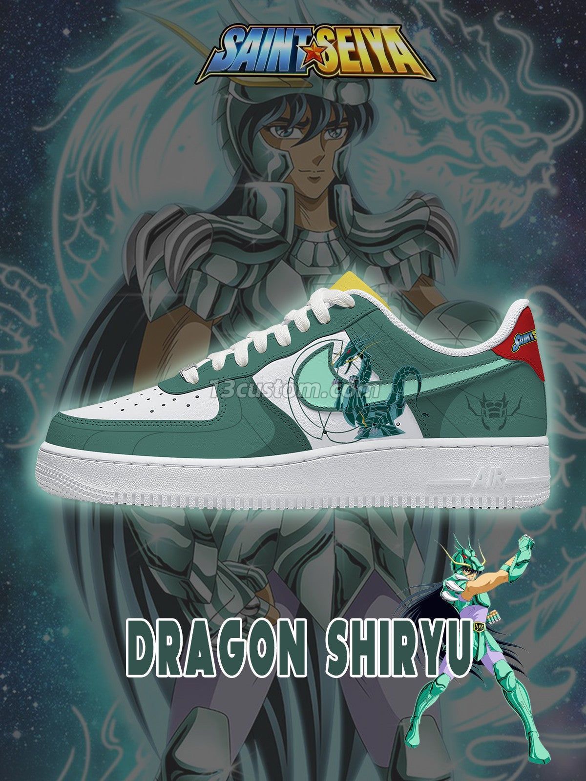 AF1 聖鬥士星矢-天龍座紫龍 V1 客製化運動鞋