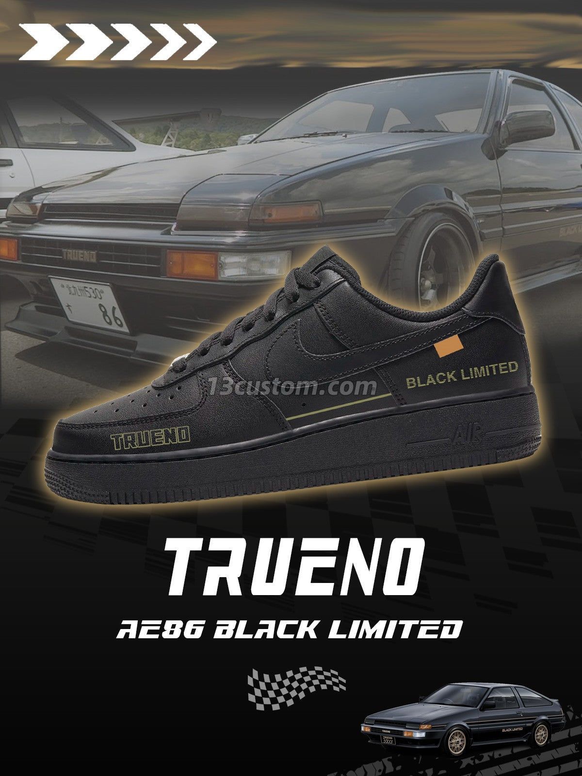 AF1 汽車收藏-L V1 客製化運動鞋