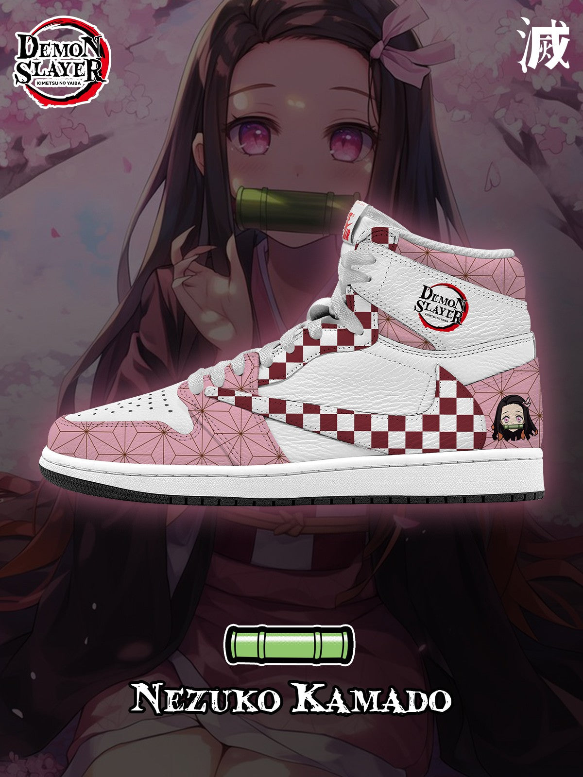 Nezuko Kamado V.2 Custom TS High Sneakers - 13custom