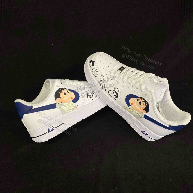 0517- Sudadera de moda Crayon Shin-chan azul