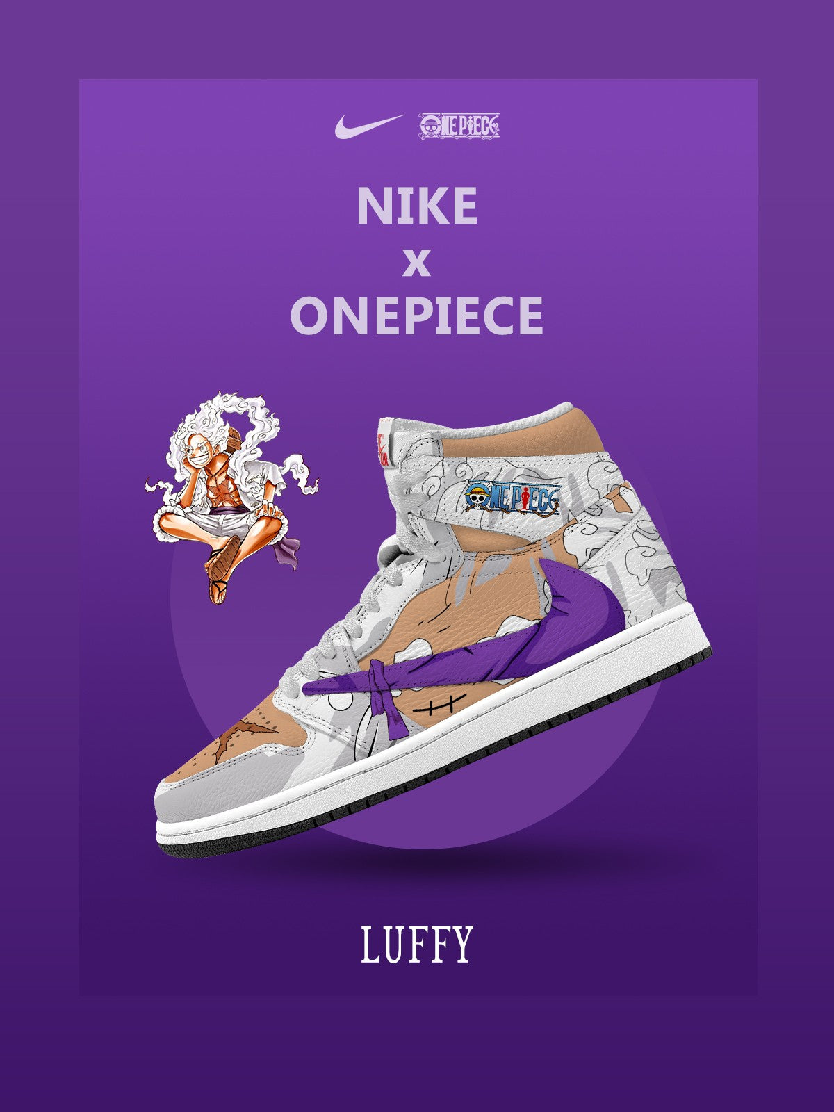 Monkey D. Luffy V.6 Custom TS High Sneakers - 13custom