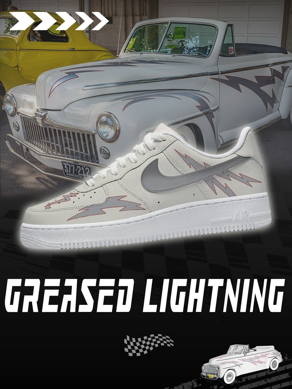 Greased Lightning V.1 Custom Sneakers - 13custom