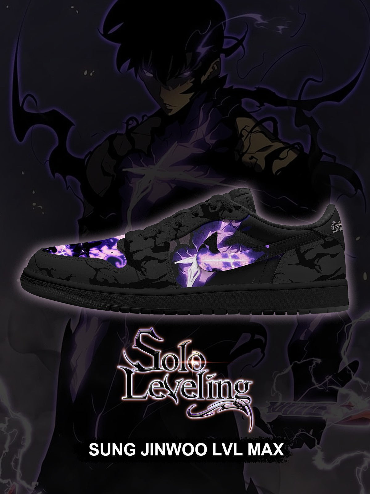 Sung Jinwoo LVL Max V.1 Custom Low-Top Court Sneakers