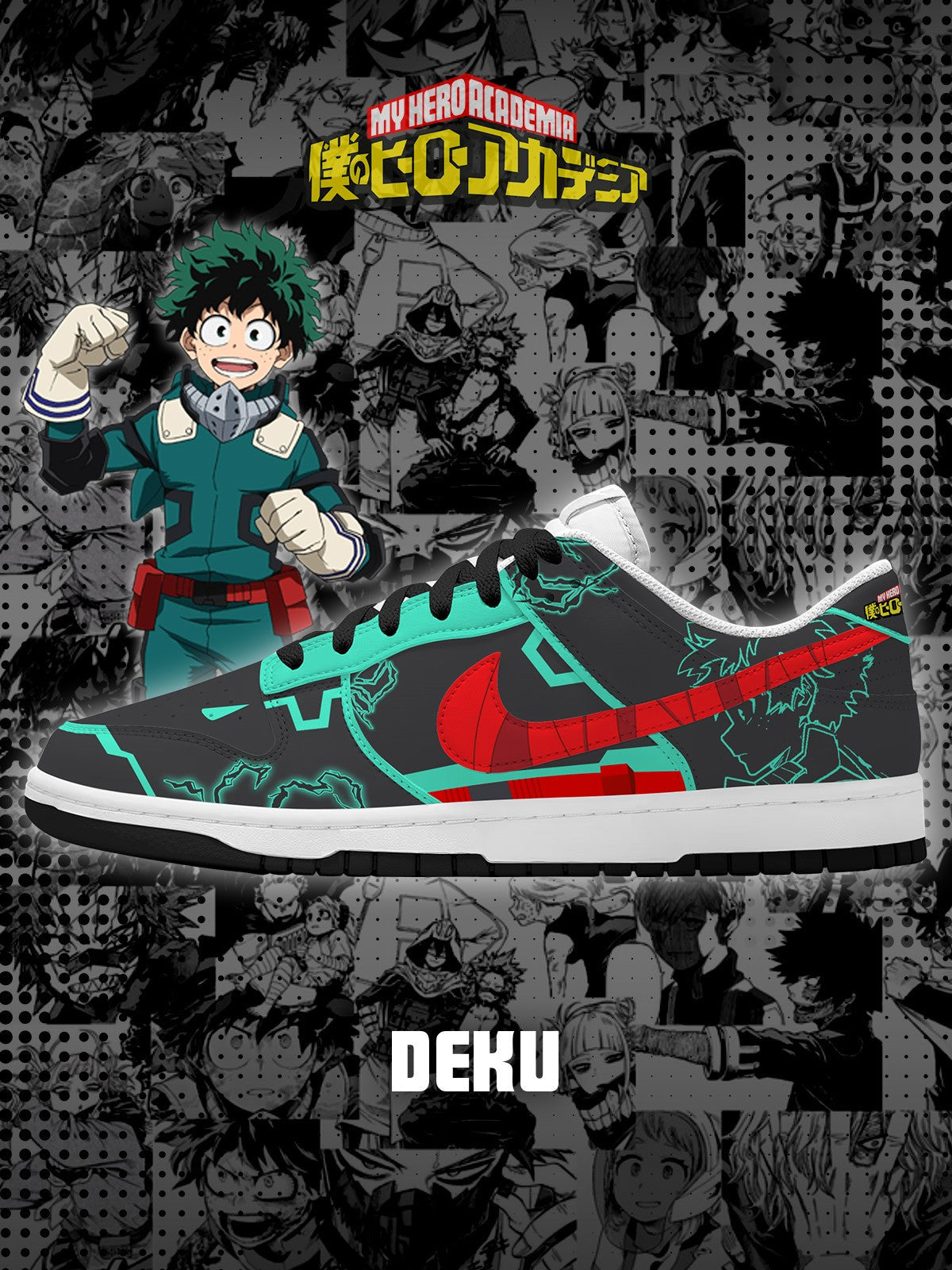 Deku V.1 Custom Court-Low Sneakers - 13custom