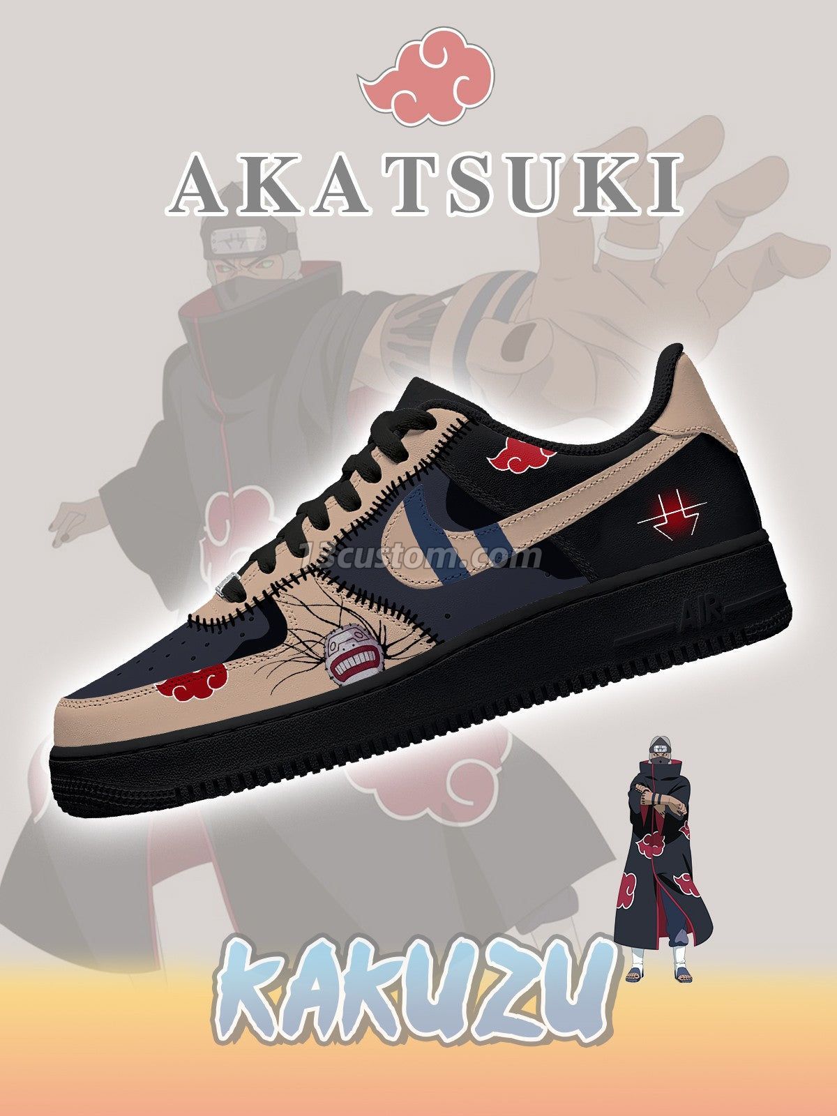 AF1 火影忍者-曉組織 V3 客製化運動鞋
