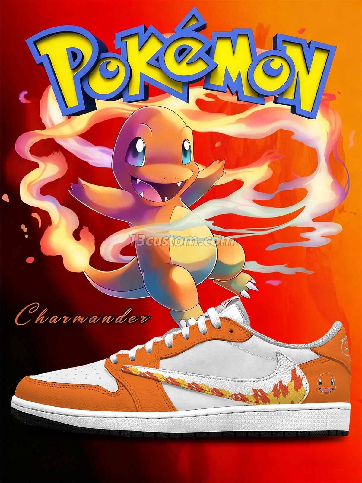 Charmander V.1 Maßgeschneiderte TS Low Sneakers