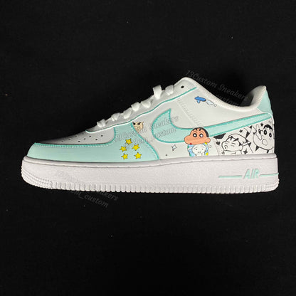 0538-Pijama blanco y negro verde claro Xiao Xin