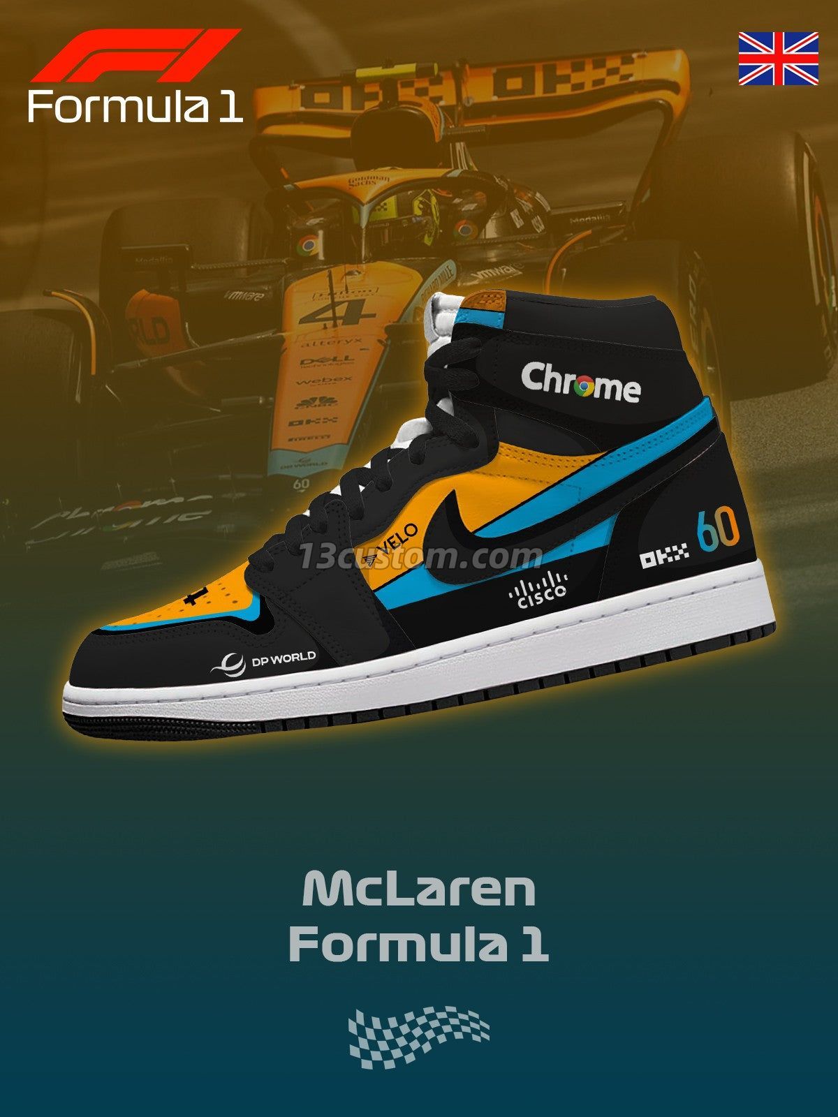 AJ1 H McL F.1客製化 高幫-頂級 運動鞋-V1款
