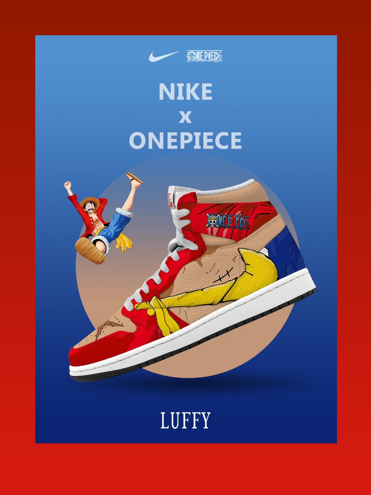 Monkey D. Luffy V.7 Custom TS High Sneakers - 13custom