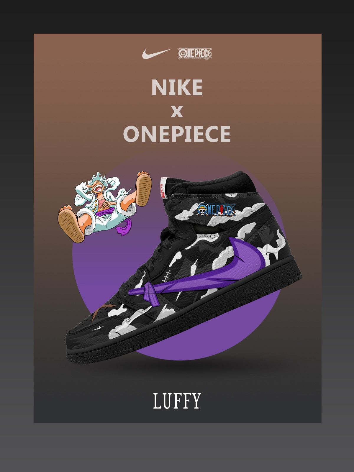 Monkey D. Luffy V.8 Custom TS High Sneakers - 13custom