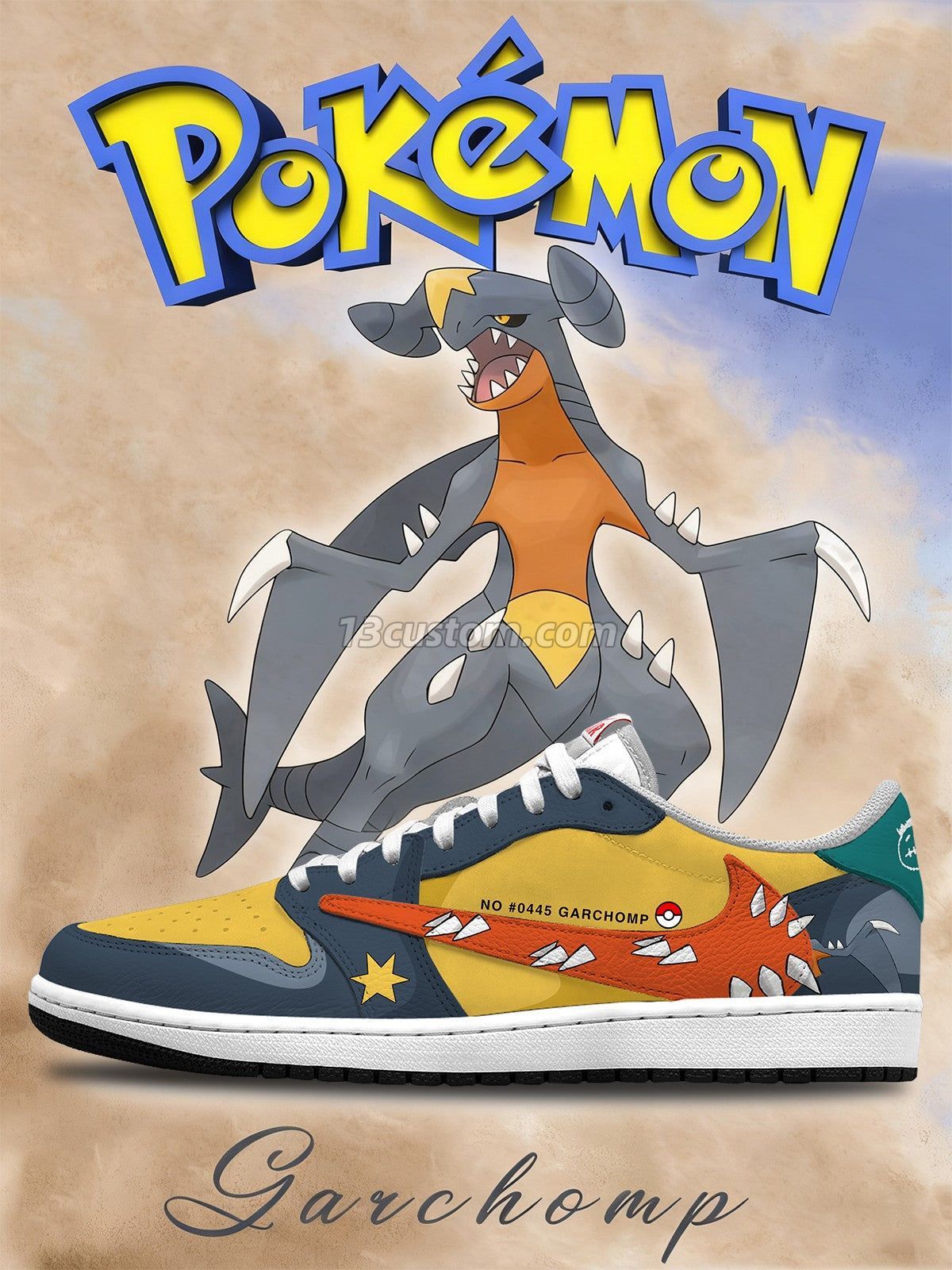 Garchomp V.1 Maßgeschneiderte TS Low Sneakers
