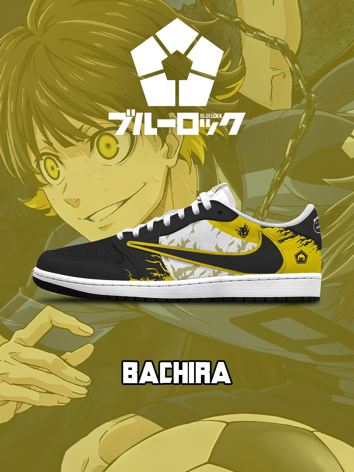 Meguru Bachira V.1 Custom TS Low Sneakers - 13custom
