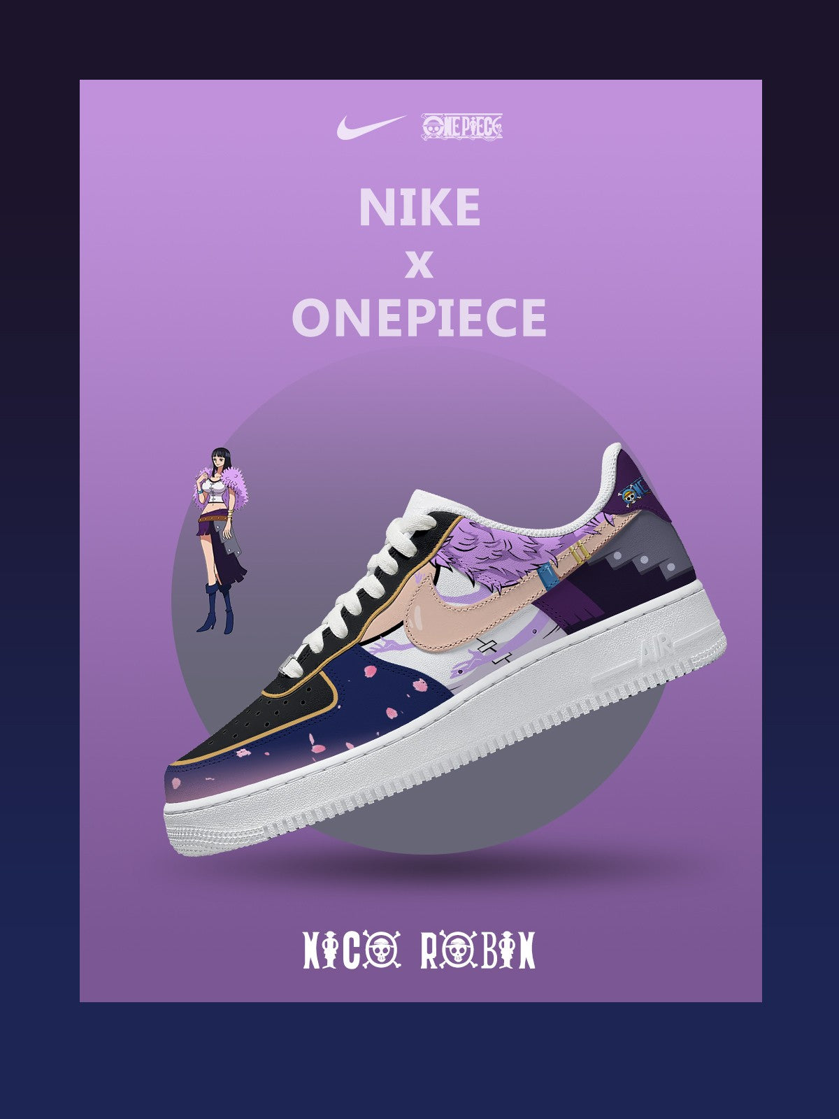 Nico Robin V.2 Custom Air-Style Sneakers