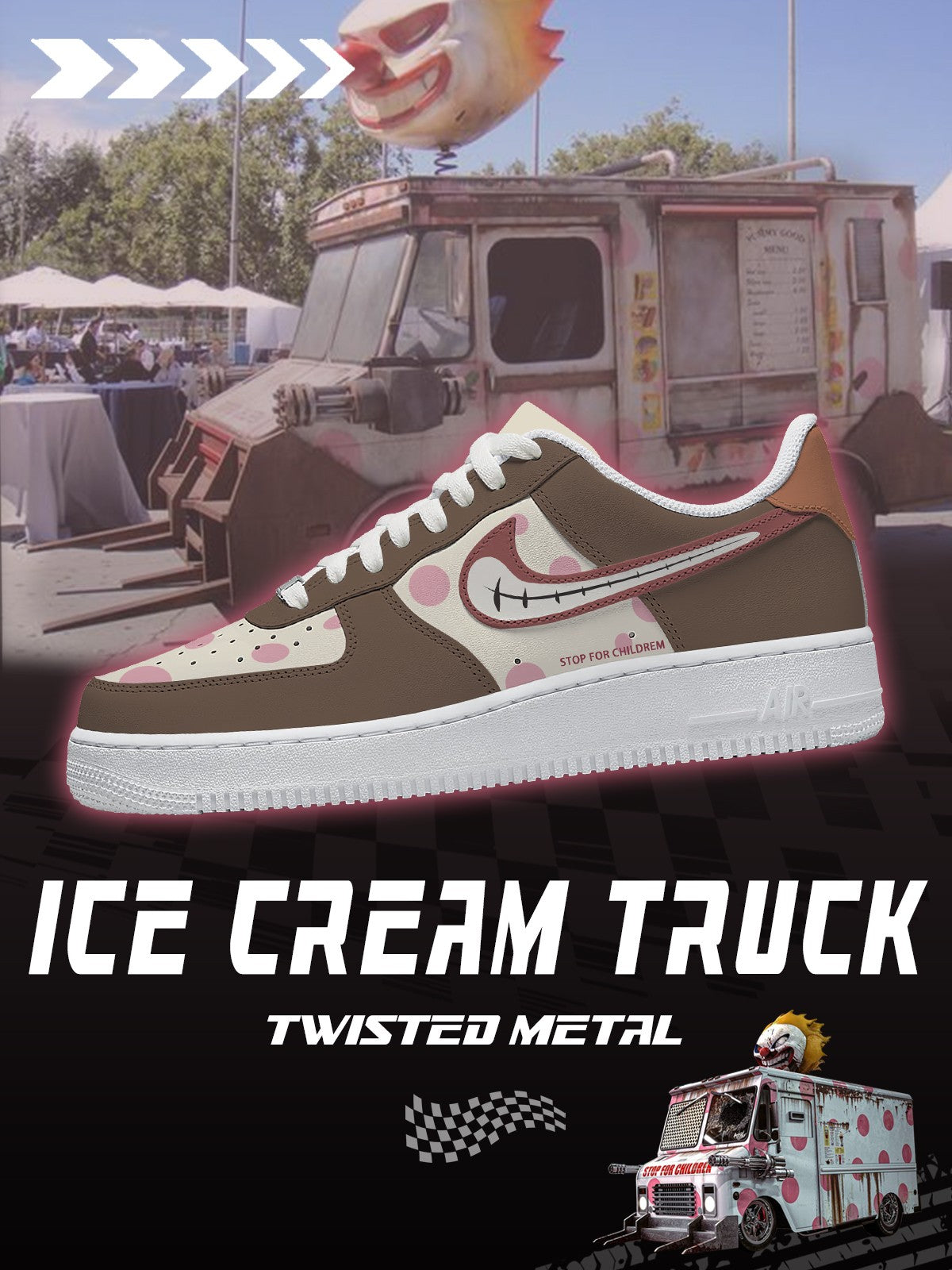 Sweet Tooth Ice Cream Truck V.1 Custom Sneakers - 13custom