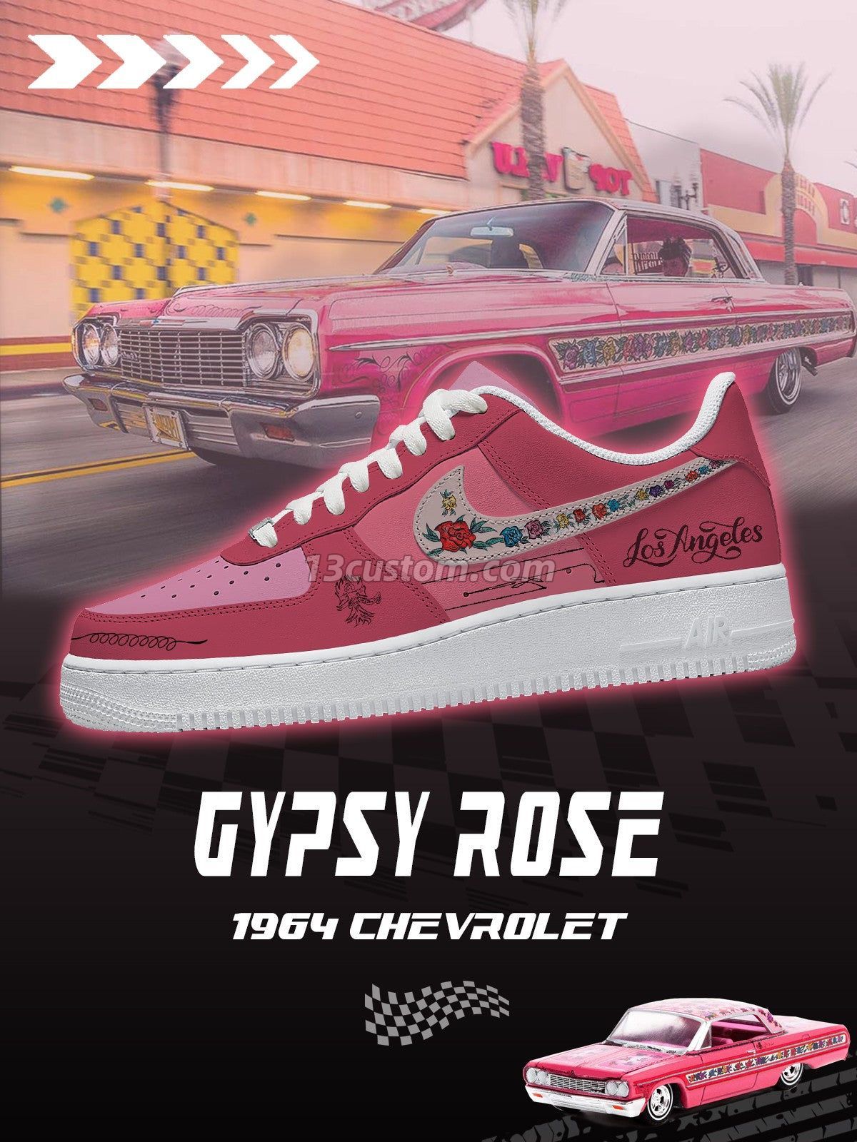 AF1 1964 Impala Gypsy Rose客製化運動鞋-V1款