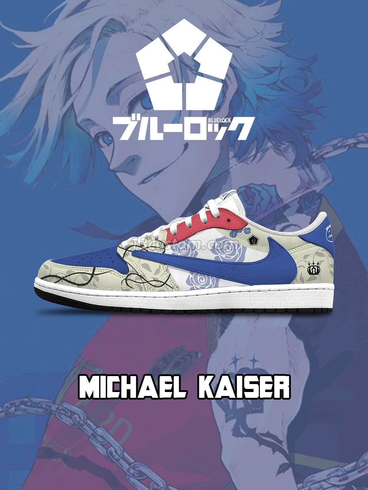 倒鉤TS Michael Kaiser客製化 倒鉤低幫 運動鞋-V1款