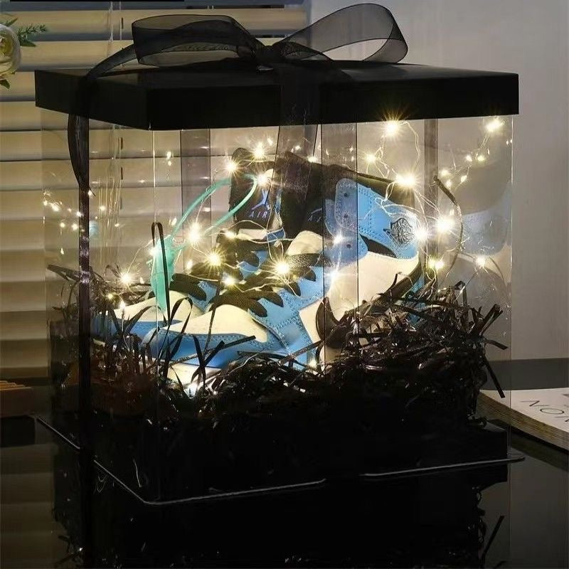 Ready-to-Gift Shoe Packaging Box (Includes LED String Lights & Card)