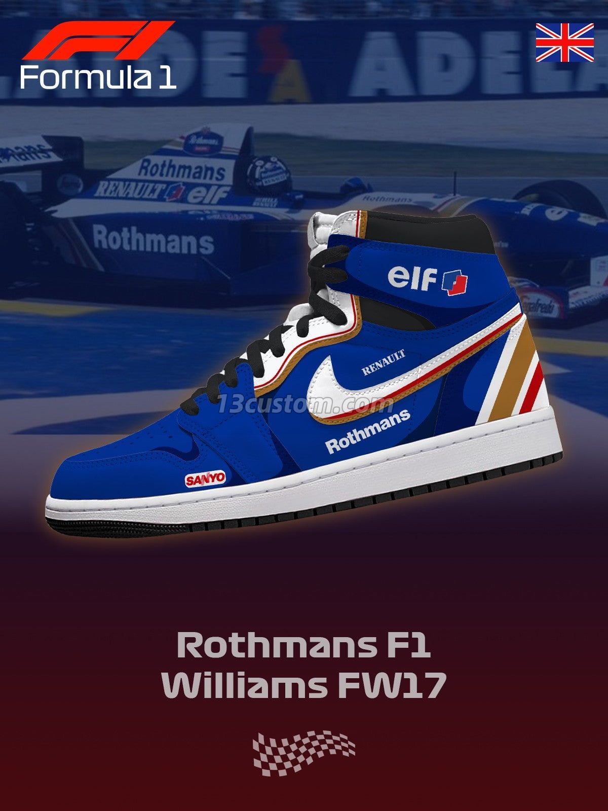 AJ1 H Williams FW17 F.1客製化 高幫-頂級 運動鞋-V1款 主圖