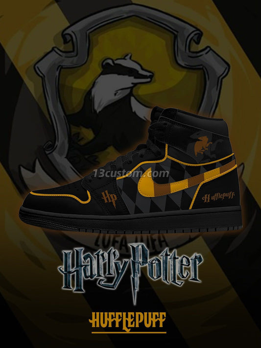 Hogwarts Hufflepuff House V.3 Custom High-Top Sneakers