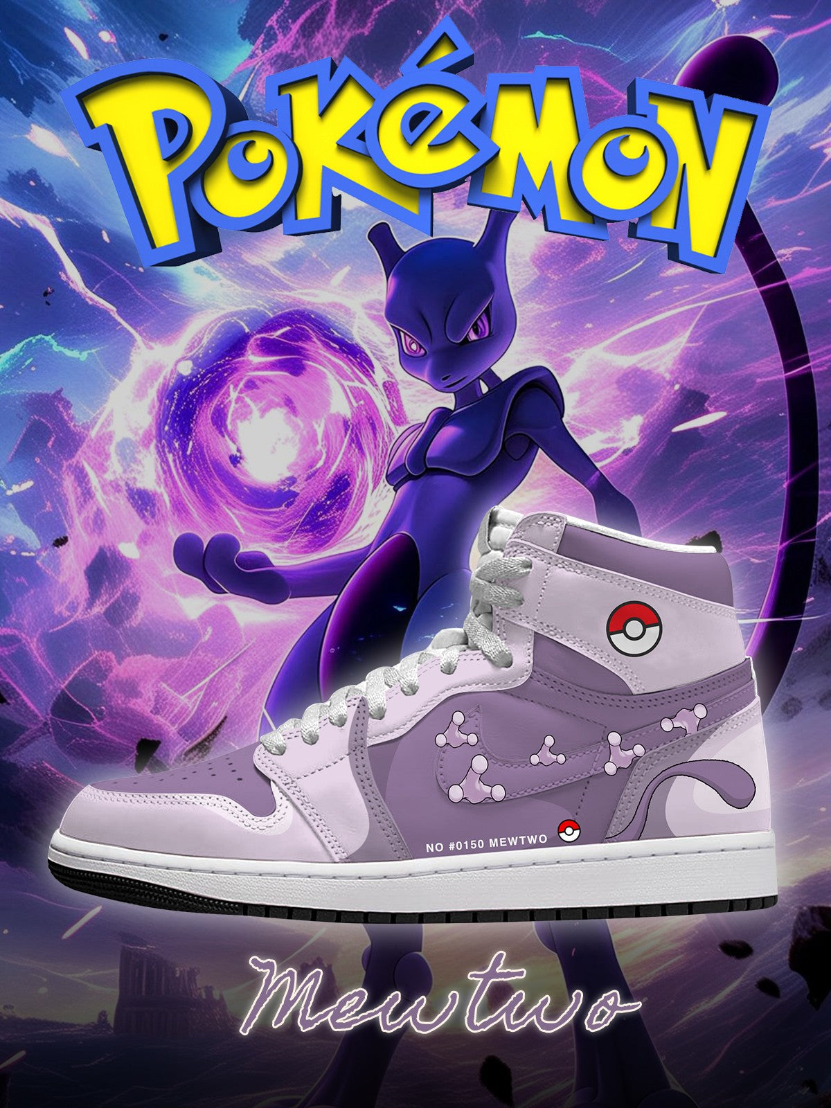 Mewtwo V.2 Custom High-Top Sneakers