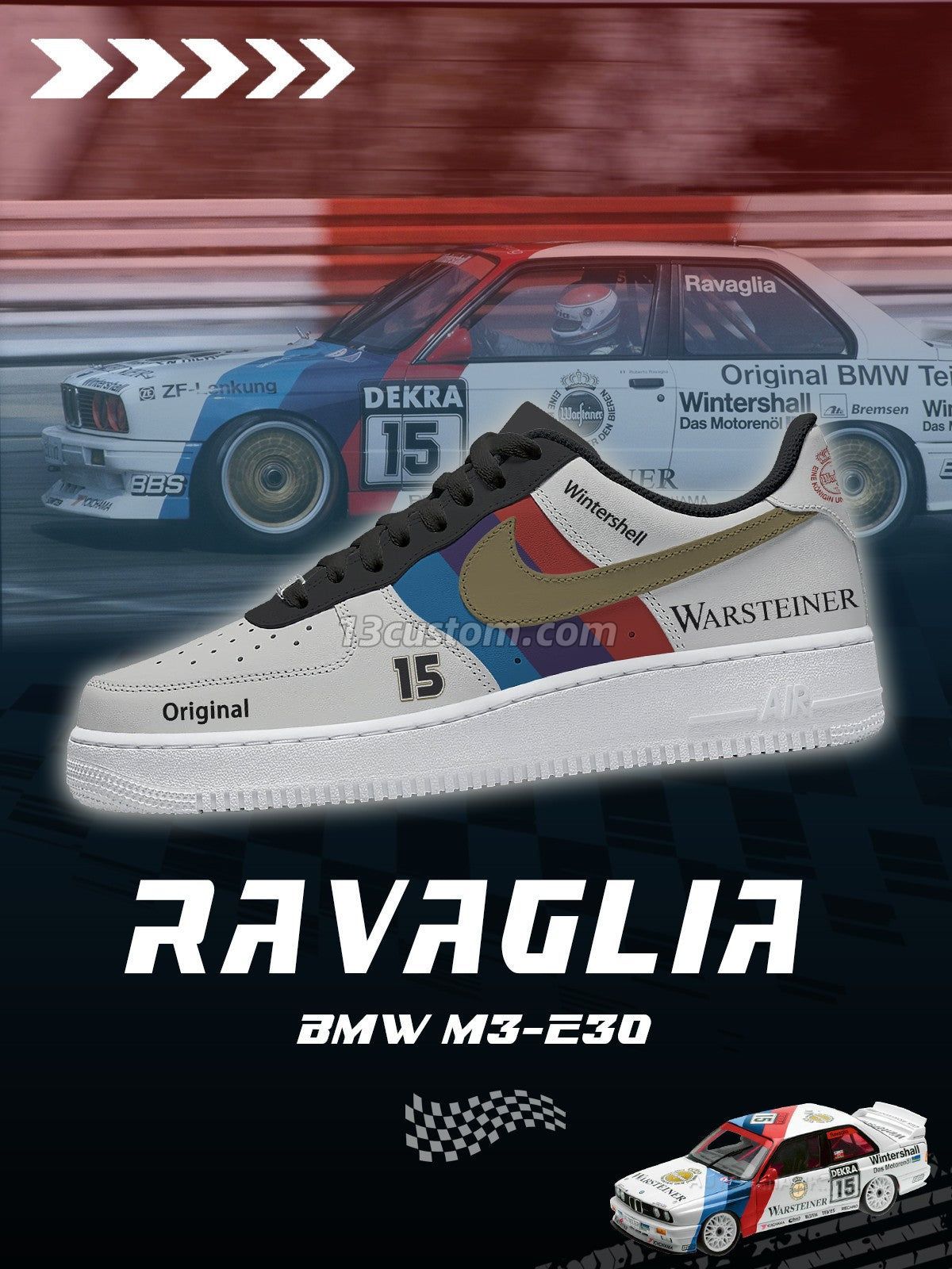 AF1 M3-E30 Schnitzer Roberto Ravaglia客製化運動鞋-V1款