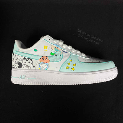 0538-Pijama blanco y negro verde claro Xiao Xin