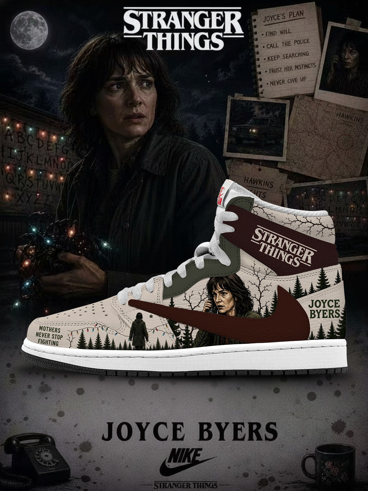 Joyce Byers V.1 Custom TS High Sneakers