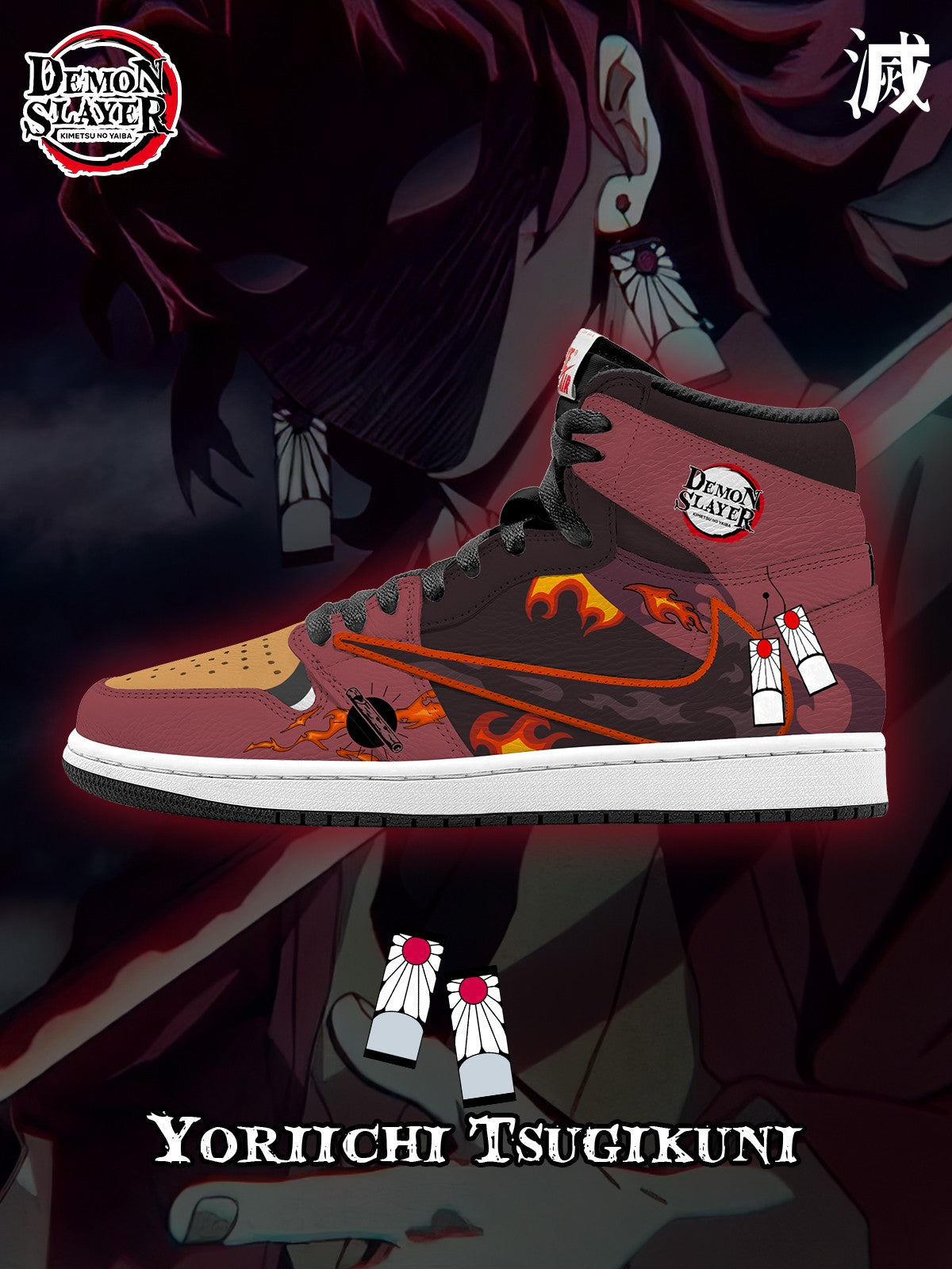 Yoriichi Tsugikuni V.1 Custom TS High Sneakers - 13custom