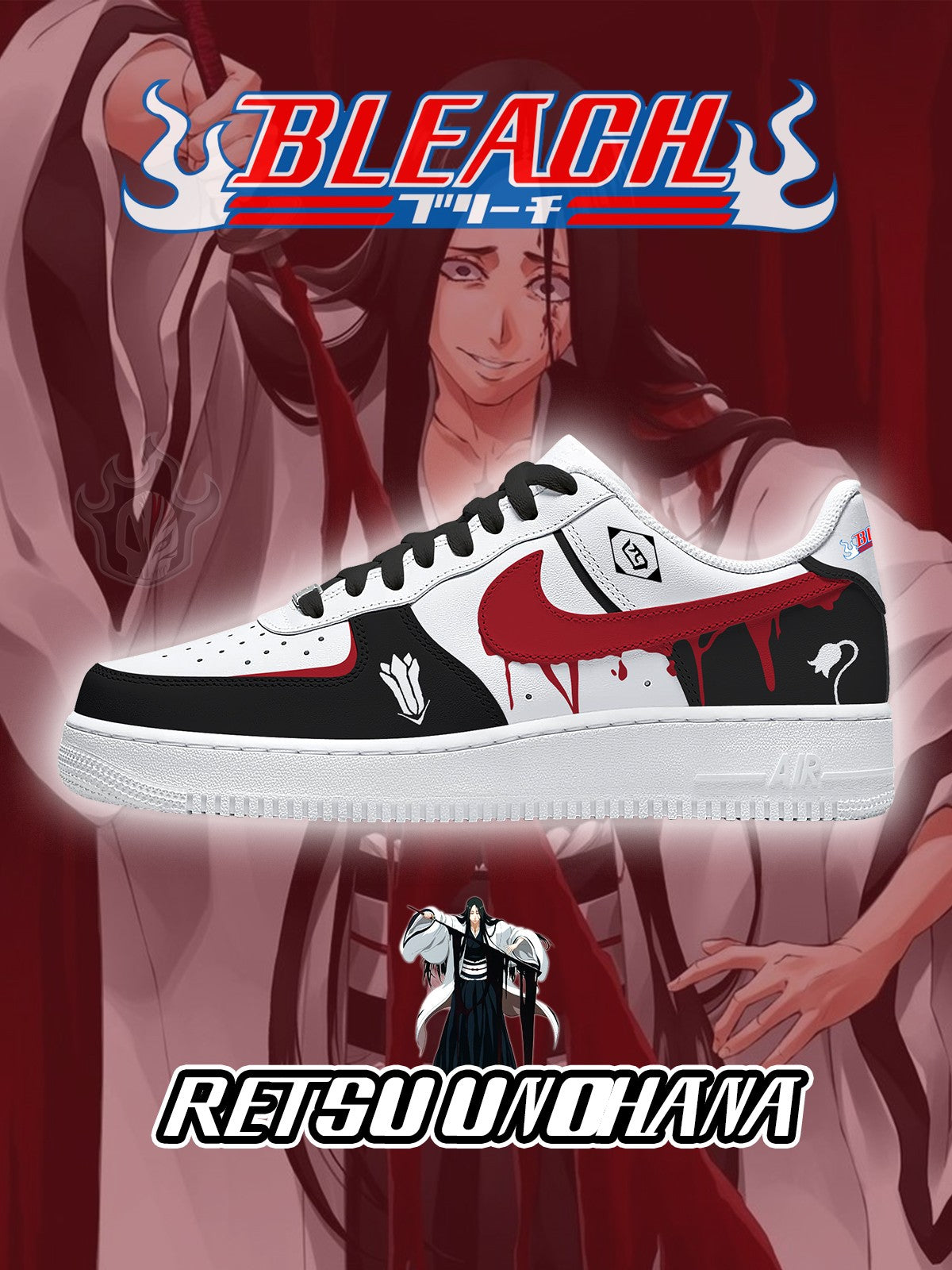Retsu Unohana V.1 Custom Sneakers - 13custom