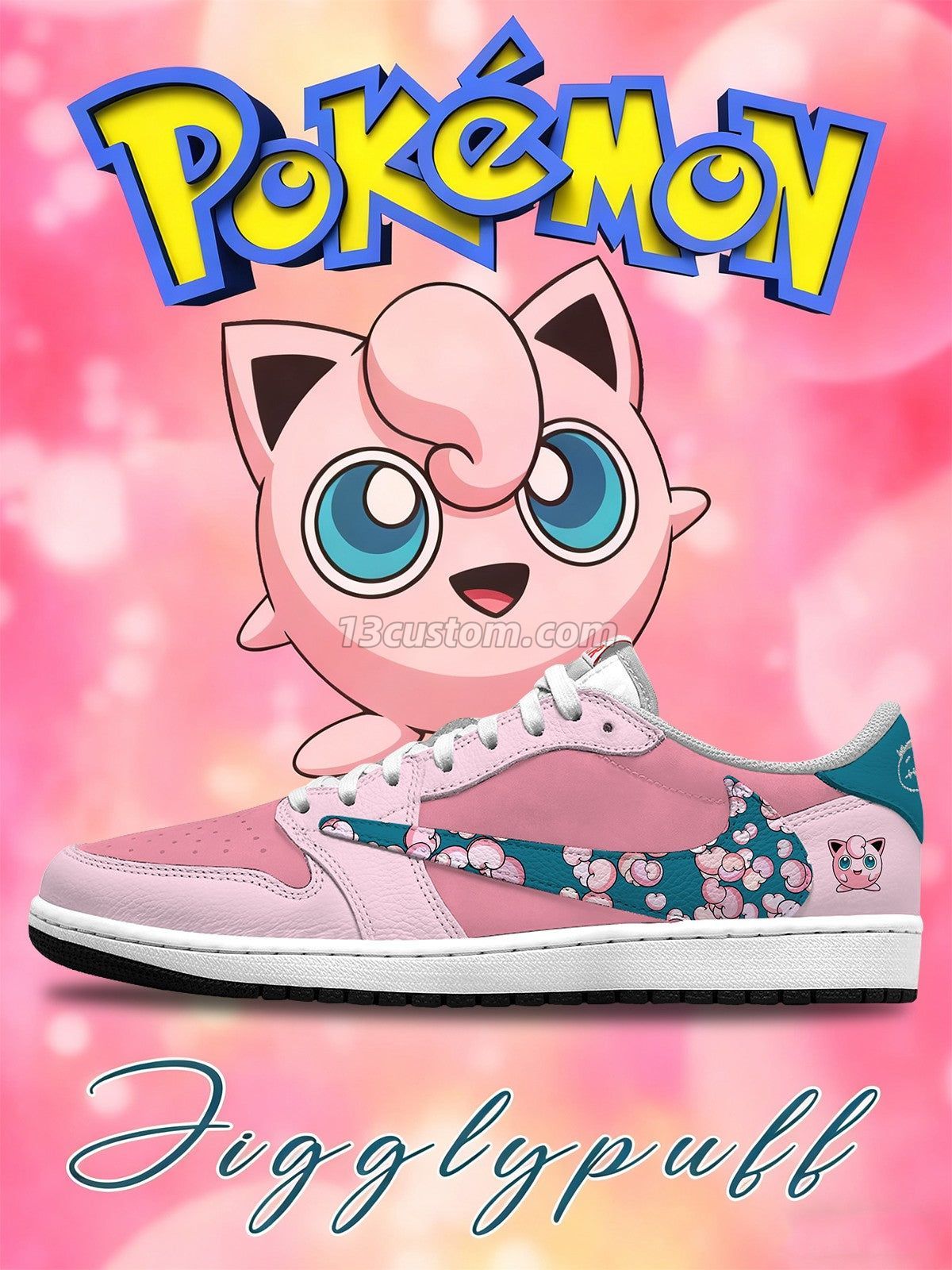 Jigglypuff V.1 Benutzerdefinierte TS Niedrige Sneaker