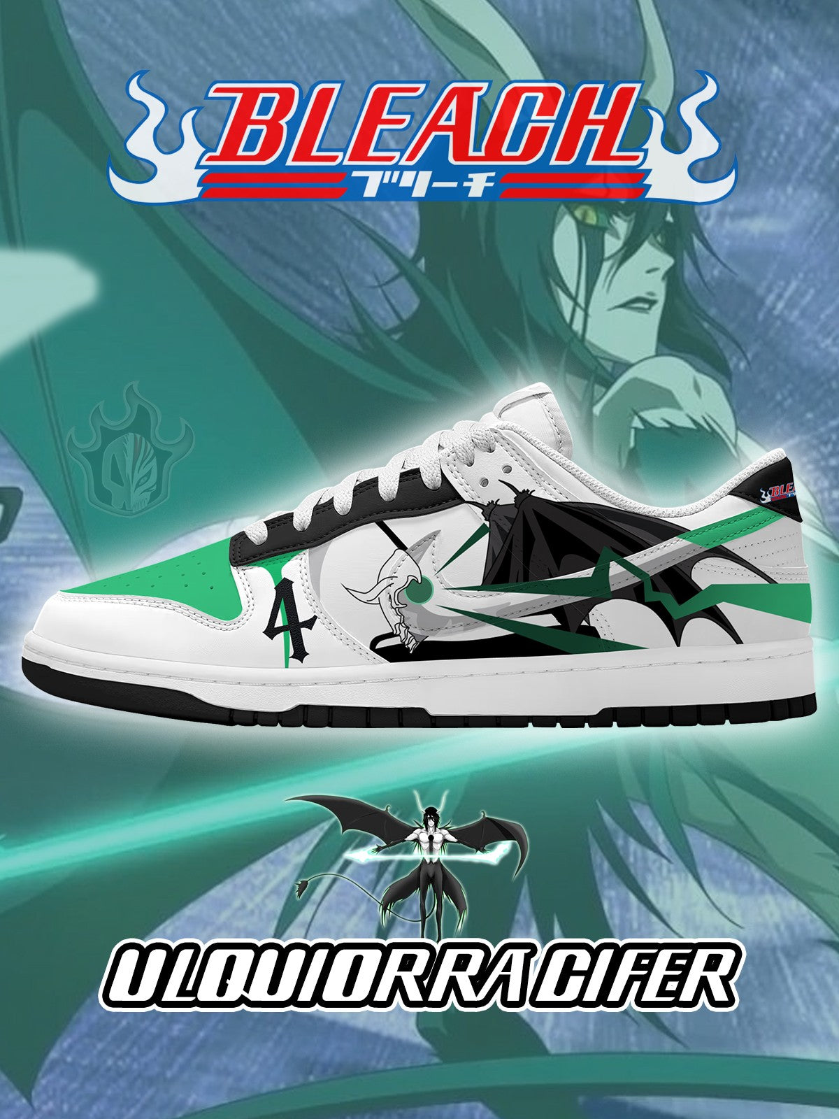 Ulquiorra Cifer V.2 Custom Court-Low Sneakers