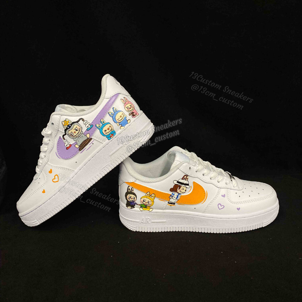 0694-LABUBU Multi-Character Purple Orange Logo