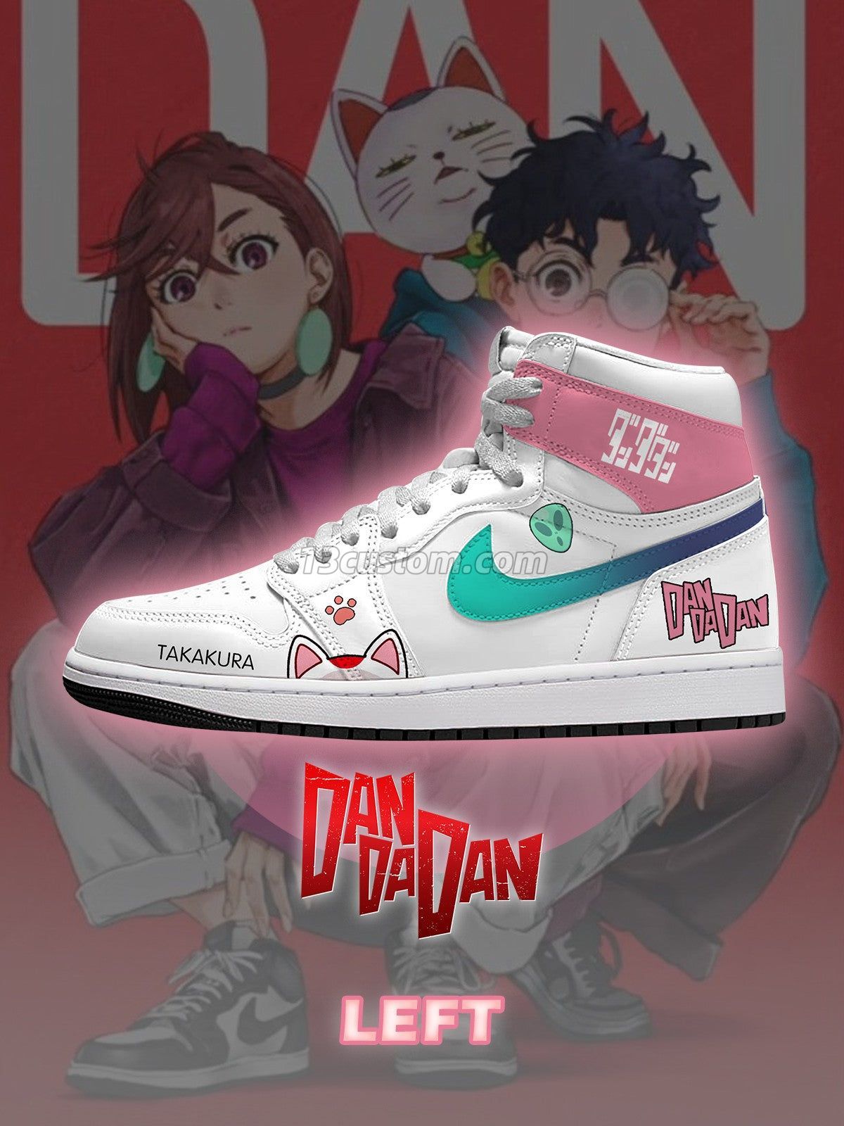 Okarun and Momo V.1 Custom High-Top Sneakers