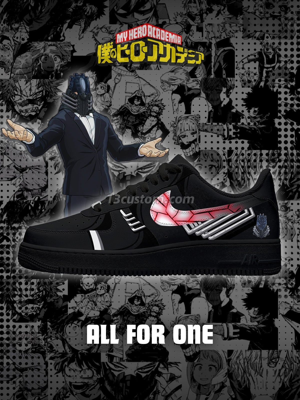 AF1 我的英雄學院-All For One 客製化運動鞋