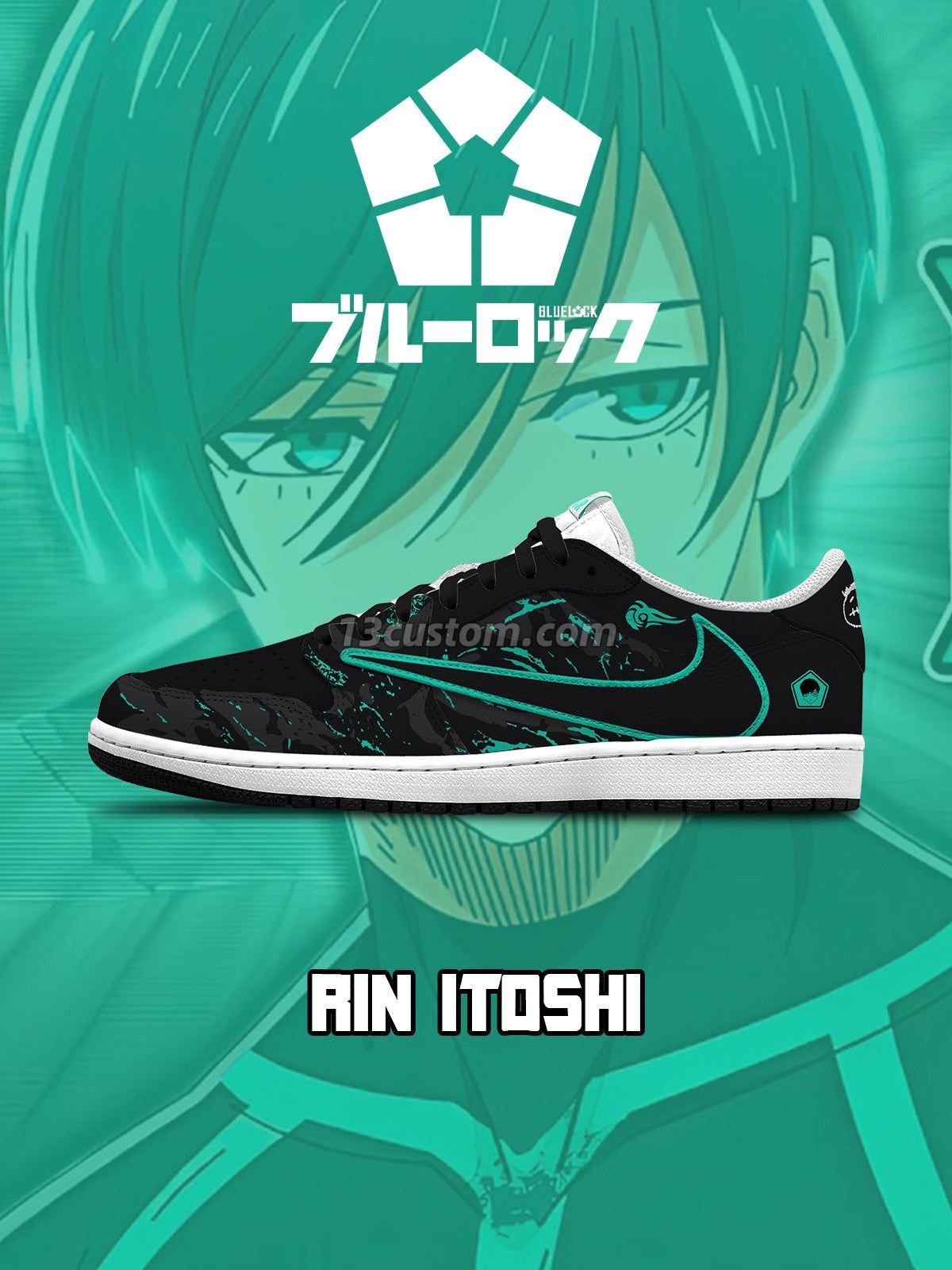倒鉤TS Rin Itoshi客製化 倒鉤低幫 運動鞋-V1款 主圖