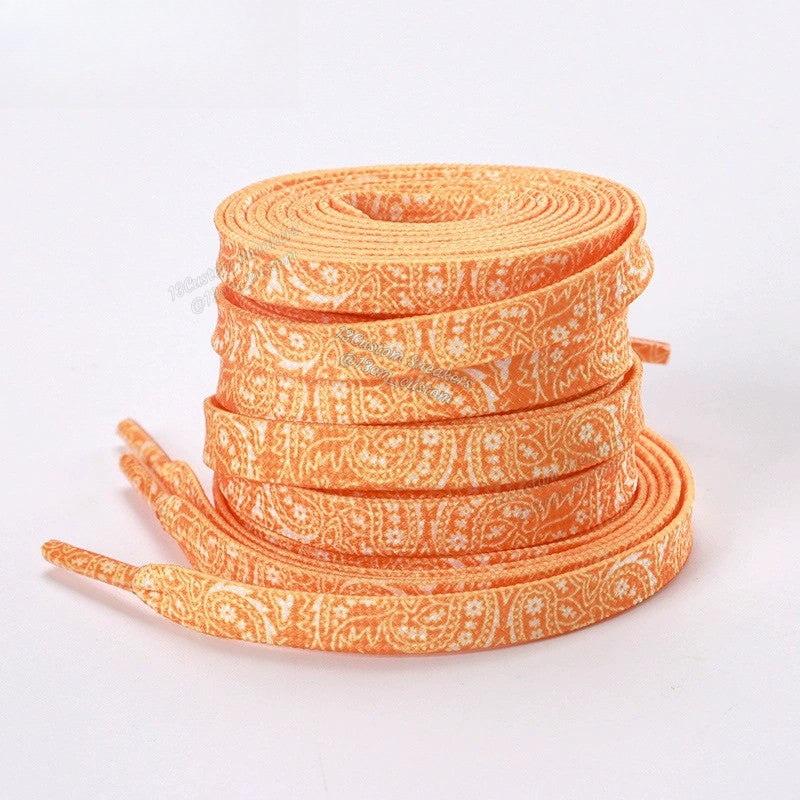 Cordones de zapatos Cashew Flower disponibles en 5 colores y longitudes