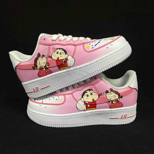 0545-Crayón Shin Chan Nene patrón completo degradado rosa