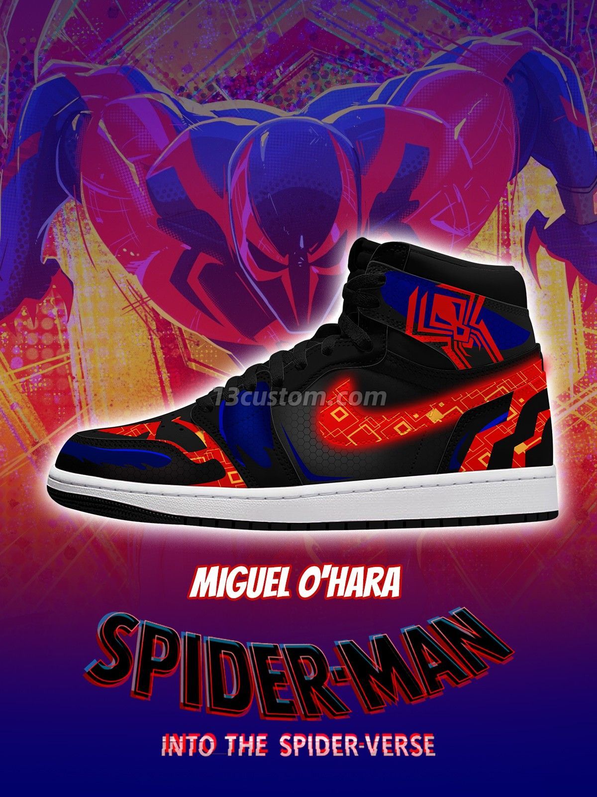 Miguel O'Hara V.1 Custom High-Top Sneakers