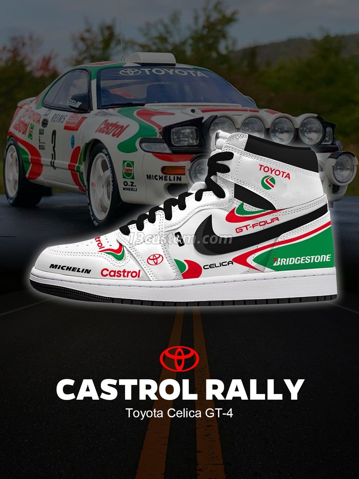 AJ1 H Rally Celica GT-4客製化 高幫-頂級 運動鞋-V1款 主圖