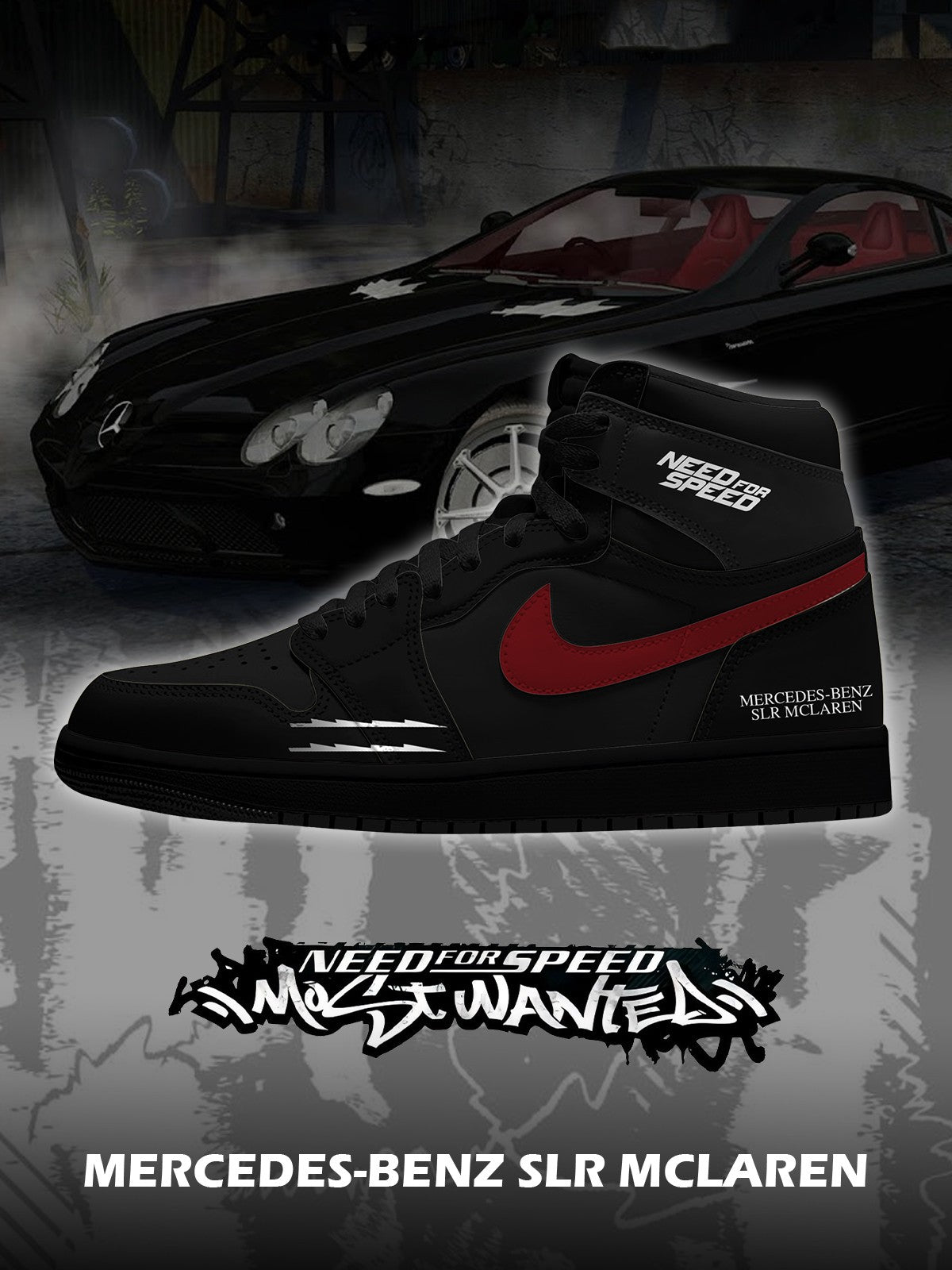 M.SLR McLaren V.1 Custom High-Top Sneakers