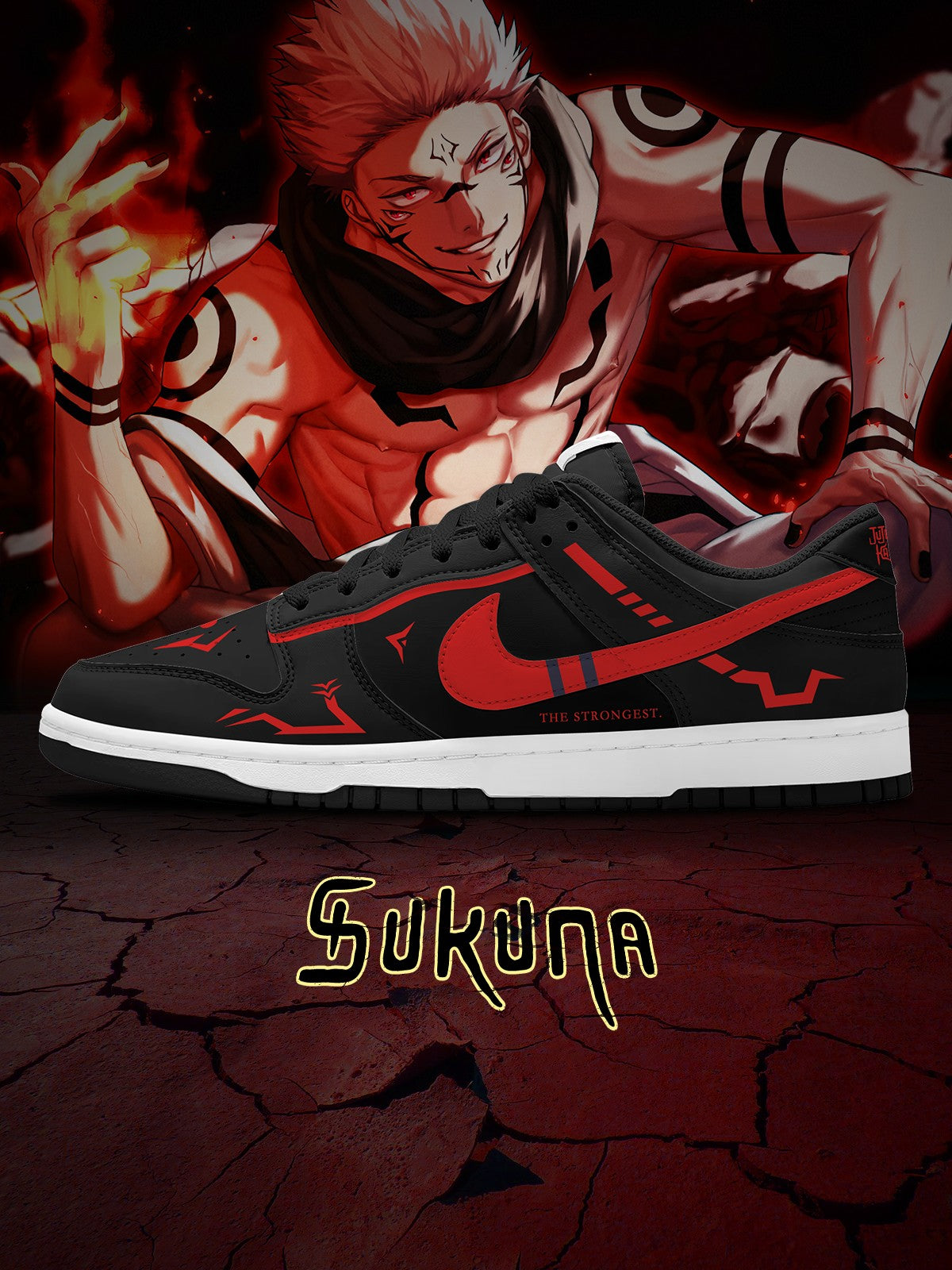 Sukuna V.1 Custom Court-Low Sneakers - 13custom