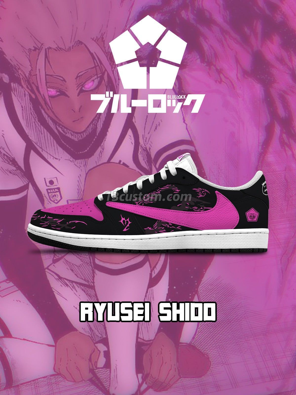 倒鉤TS Ryusei Shido客製化 倒鉤低幫 運動鞋-V1款 主圖