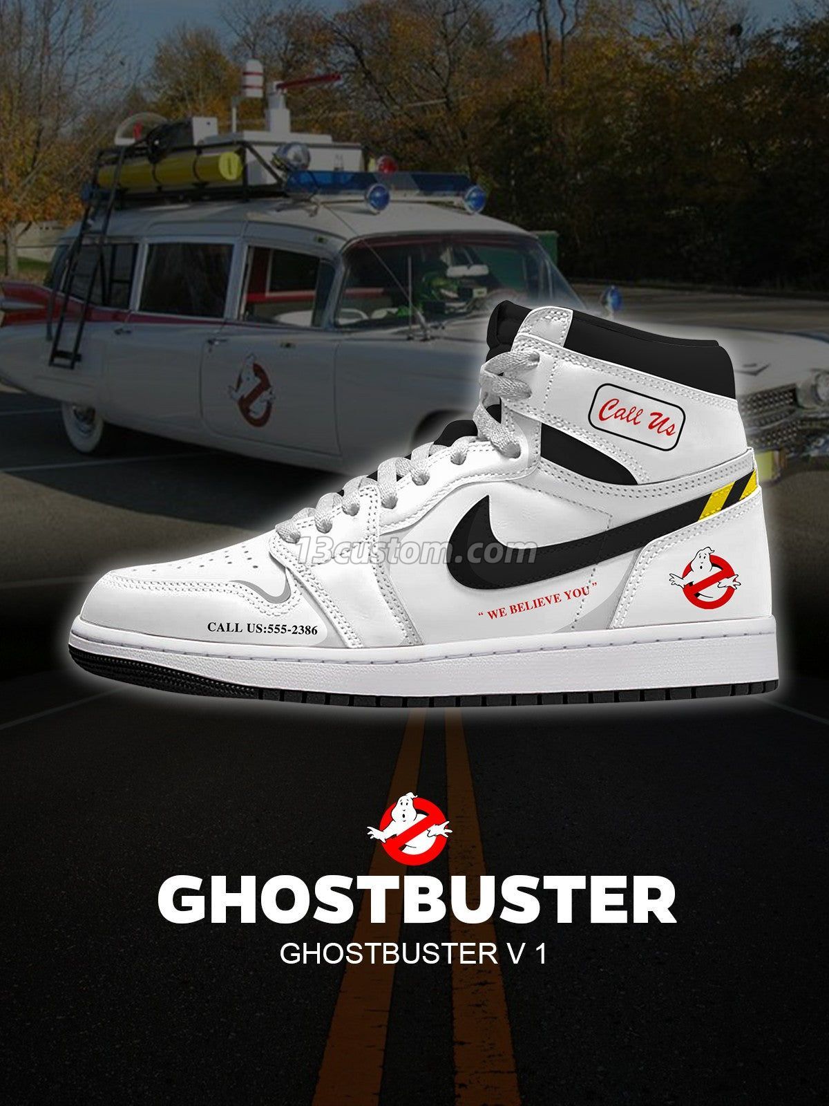 AJ1 H Ghostbuster客製化 高幫-頂級 運動鞋-V1款